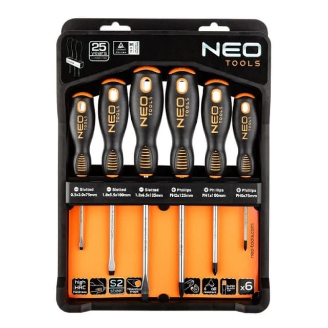 NEO TOOLS 04-213 Bolt Extractor Set Number of tools: 6, Spanner Size: PH0 x 75mm Tool Steel Bolt Extractor Set (6821)