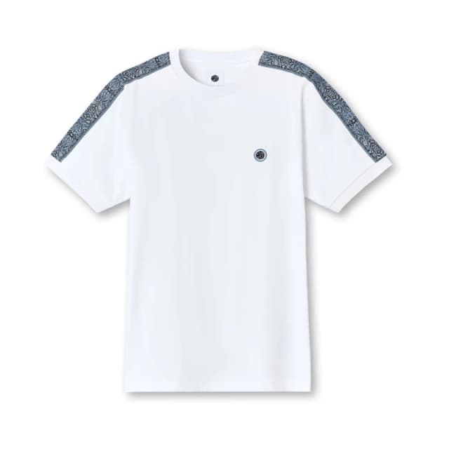 Pretty Green Mens Eclipse Paisley Regular Fit T-Shirt White male Small