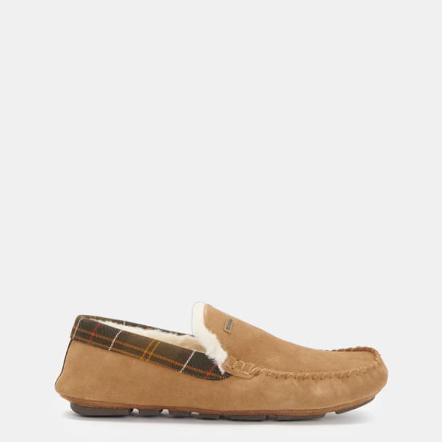 Barbour Mens Monty Moccasin Slippers Camel BE51 male 7 (41)