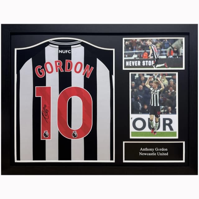 AllStarSignings Ltd Anthony Gordon signed & framed Newcastle United sh Black unisex One Size