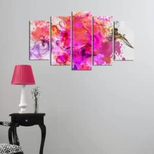 5ABSMDF-19 Multicolor Decorative MDF Painting (5 Pieces)