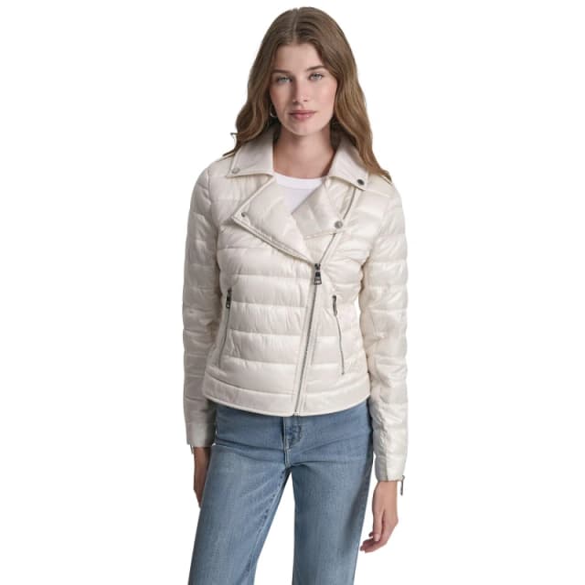 DKNY Moto Puffer Ld62 Metallic Eggnog female 8 (XS)
