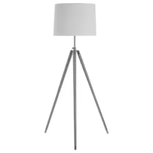 Premier Housewares Unique Tripod Floor Lamp with Cream Shade
