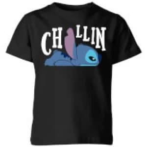 Disney Lilo And Stitch Chillin Kids T-Shirt - Black - 11-12 Years