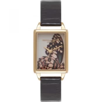 Woodland Animals Butterfly Gold & Black Watch