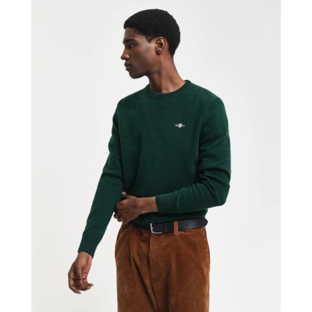 Gant EXTRAFINE LAMBSWOOL C-NECK MARINE S - Green Green S