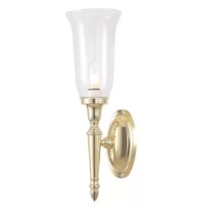 Dryden 1 Light Bathroom Wall Light Polished Brass IP44, G9