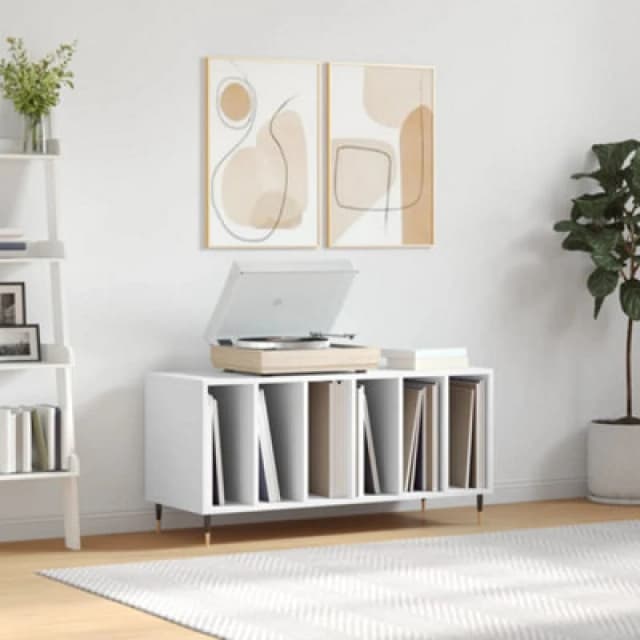 Vidaxl Record Cabinet White 100X38X48cm Engineered Wood