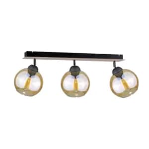 Thea Ceiling Spotlight Bar Wood, 60cm, 3x E27