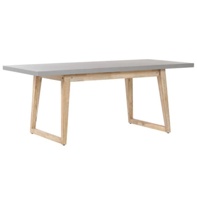 Beliani Garden Dining Table Oria 180 Cm 90 Cm Concrete Grey