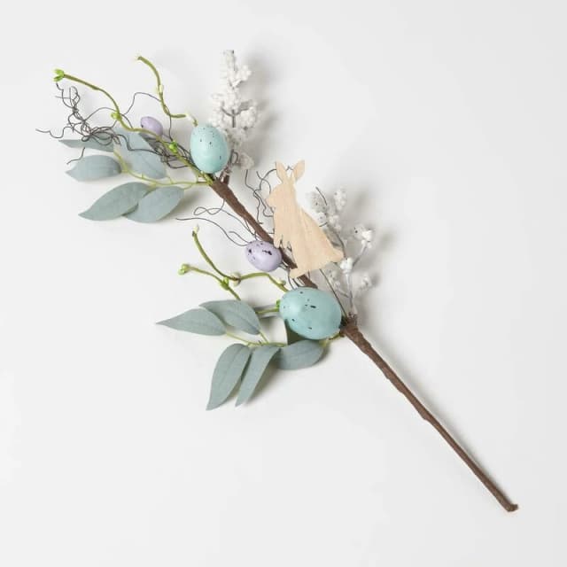 Homescapes Easter Egg and Bunny Artificial Stem Blue