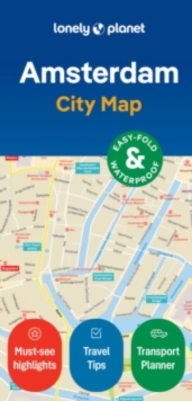 Lonely Planet Amsterdam City Map : Durable, Waterproof, Easy-Fold Planning Map with Attractions & Walking Tours Sheet map, folded