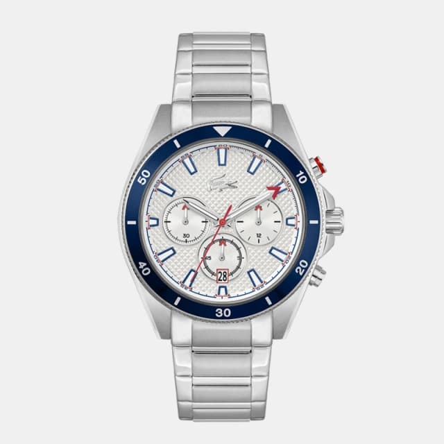 Lacoste Mens Mainsail Watch White/Steel male One Size