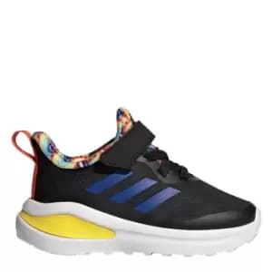 adidas FortaRun Sport Running Elastic Lace and Top Strap - Core Black / Royal Blue / Impa