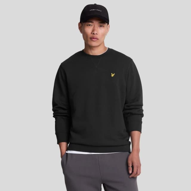 Lyle and Scott Football For All Graphic Sweatshirt Black male XS