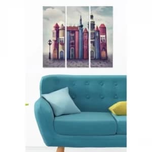 MDF8660972 Multicolor Decorative MDF Painting (3 Pieces)