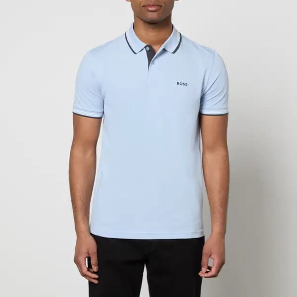 BOSS Green Paul Stretch-Cotton Pique Polo Shirt - S Purple Tops male 50506193-527 S