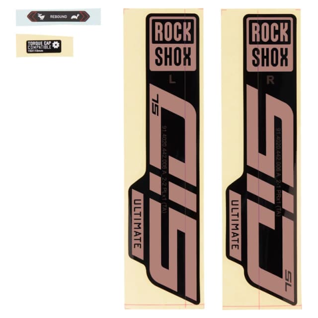 Sram Rockshox Fork Decal Kit SID SL Ultimate 2729 2021 MATTE COPPER FOILHIGH GLOSS BLACK NO SIZE MATTE COPPER FOIL/HI