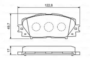 Bosch 0986494198 BP1108 Brake Pad Set Disc Brake Front Axle