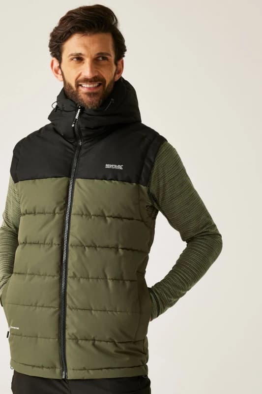 Regatta Mens Aldthorn Insulated Padded Body Warmer in Olive Size: Large Olive Male L