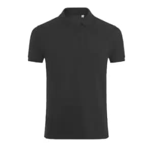 SOLS Mens Phoenix Short Sleeve Pique Polo Shirt (M) (Charcoal Marl)