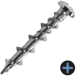 DEWALT - 32mm Pan Head Screw Anchor Chrome - Pack of 100 - Chrome