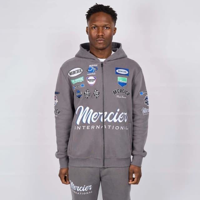 Mercier International Zip Hoodie - Grey Grey XS