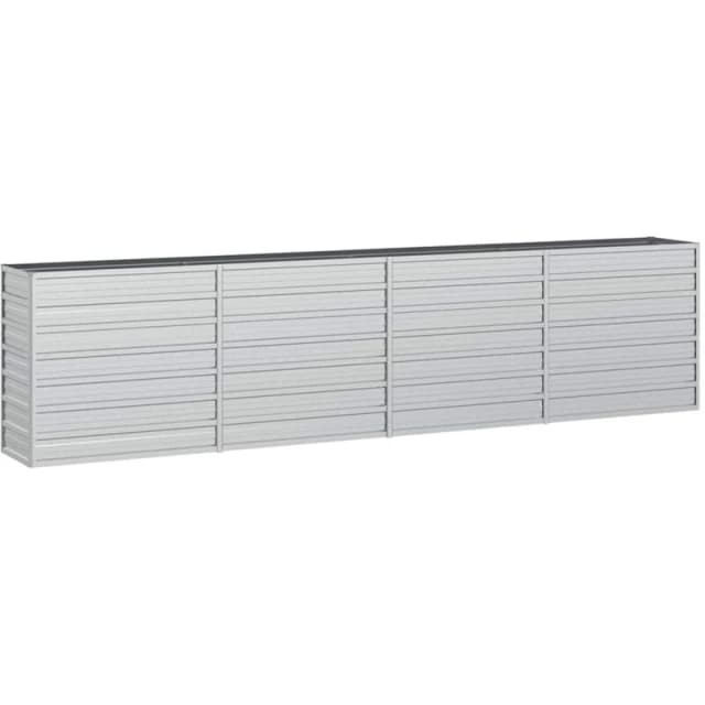 VIDAXL Garden Raised Bed 320x40x77cm Galvanized Steel Silver Vidaxl 8720286661819