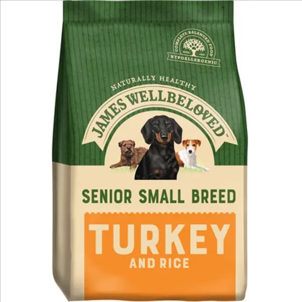 James Wellbeloved Senior Small Breed Turkey and Rice Dry Dog Food 7.5kg