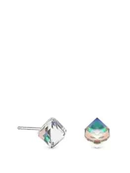 Simply Silver Sterling Silver 925 Multi Coloured Cube Stud Earrings
