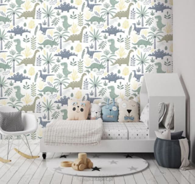 Muriva Ltd Muriva Happy Dinos Wallpaper, Green L97804