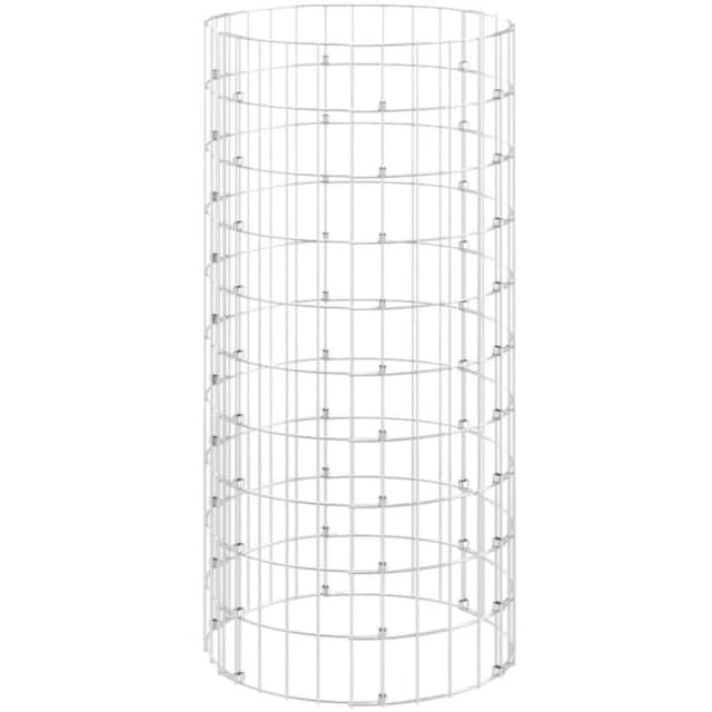 vidaXL Garden Composter Ø50x100cm Galvanised Steel, Silver 3115942