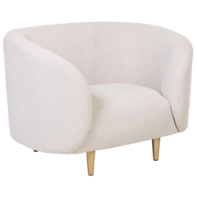 Beliani Armchair Loen Fabric Light Beige