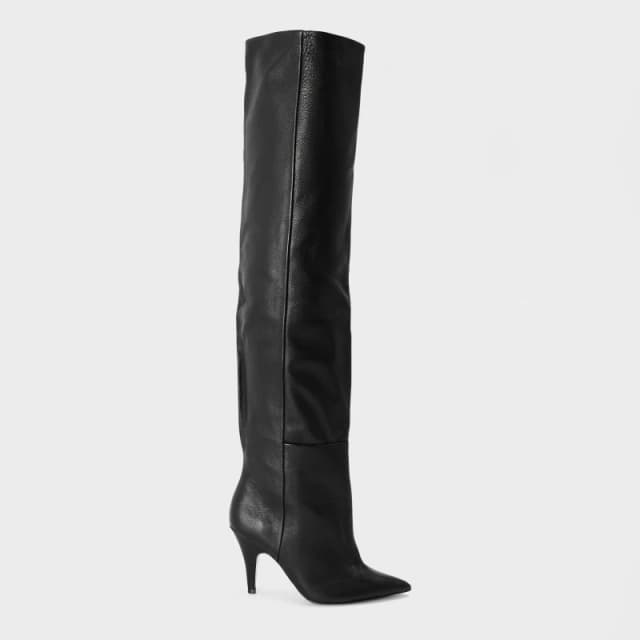 Steve Madden Womens Mazer Knee High Boots Black Lthr female 3 (36)