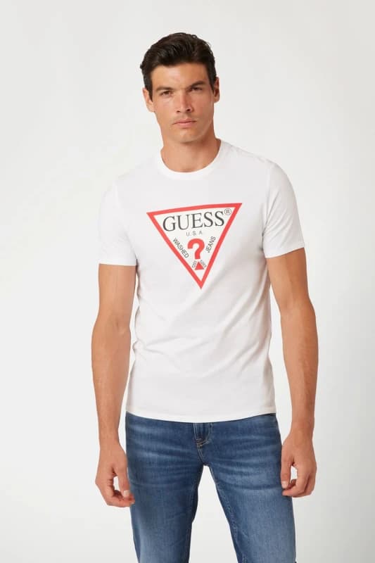 Guess Mens Original Tee White Size: Small White Male S