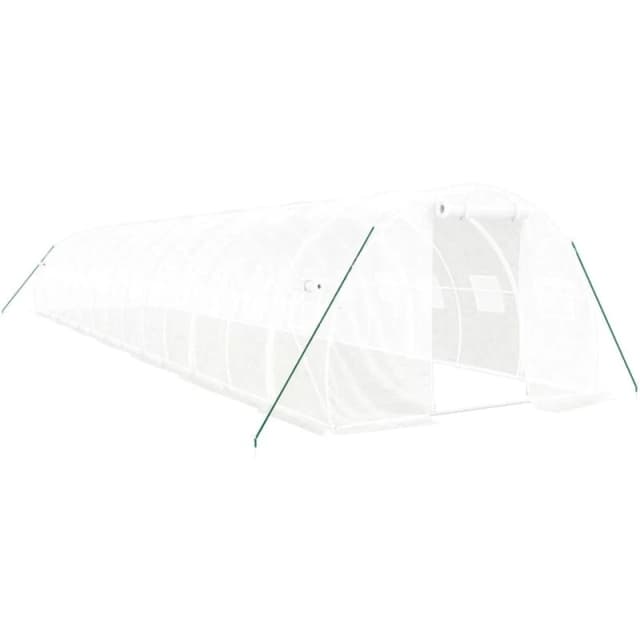 vidaXL Greenhouse with Steel Frame White 42 m 14x3x2 m, White 3188055