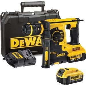 DEWALT DCH254 18v XR Cordless SDS Plus Hammer Drill 2 x 4ah Li-ion Charger Case