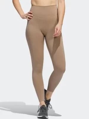 adidas Yoga Luxe Studio 7/8 Tights, Brown Size M Women