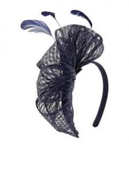 Accessorize Arianna Feather Fascinator Headband - Navy