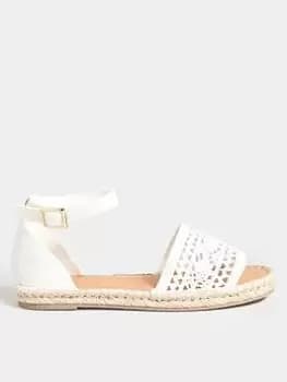 Long Tall Sally Espadrille Sandal White, Size 8, Women