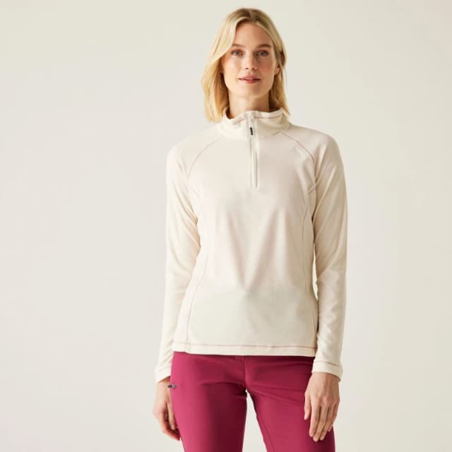 Regatta Womens Montes Half Zip Fleece Light Vanilla/W female 14