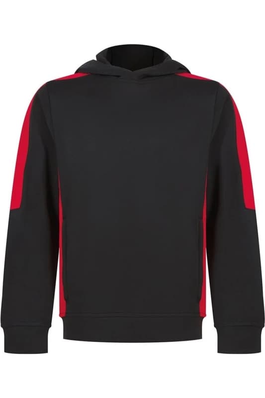 Finden & Hales Team Contrast Hoodie in Black Size: 3-4 Years Black Unisex 3-4 Years