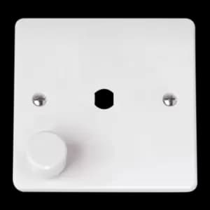 Click Scolmore MiniGrid Mode 1 Gang Single Dimmer Plate & Knob White - CMA145PL