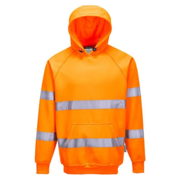 Portwest Class 3 Hi Vis Hooded Sweatshirt B304ORRS Colour: Orange