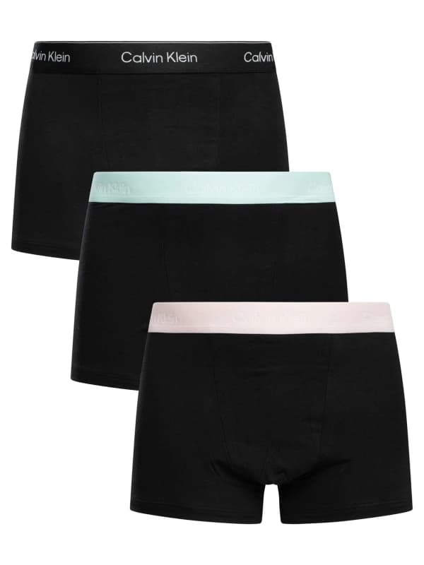 Calvin Klein 3 Pack Relaxed Fit Trunks Black (Black/Green/Pink) XXL