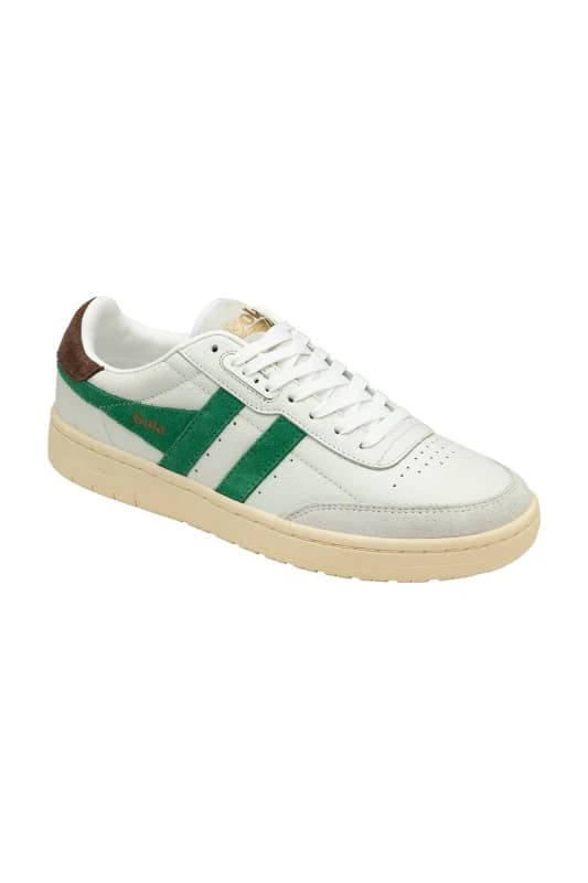 Gola Classics Womens 'Falcon' Leather Lace-Up Trainers in White Size: 4 White Female 4
