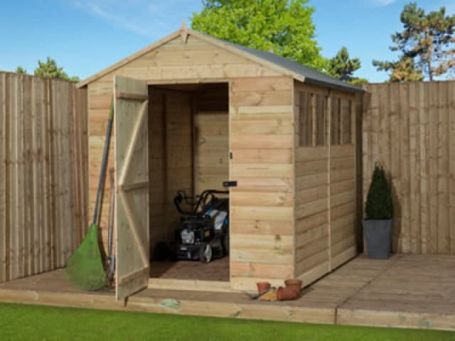 Empire Sheds Empire 9200 Premier Apex Shed Windows 5X10 Pressure Treated Tongue And Groove Wooden Garden Shed (5' X 10' / 5ft X 10ft) (5X10)
