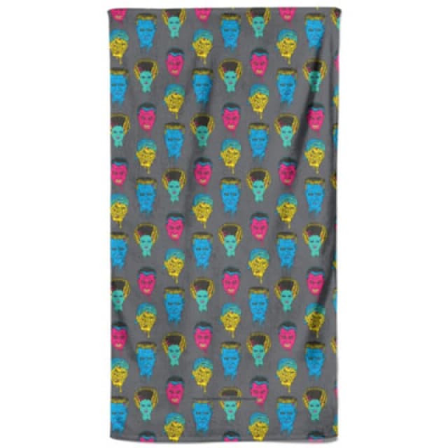 Zavvi Frankenstein's Bride Mixed Pattern Beach Towel