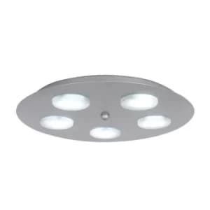Kyoto 5 Light Flush Ceiling Light Aluminum