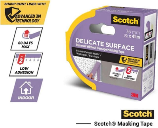 Scotch Scotch Delicate Surface Masking Tape 36mmx41m 7100324511 7100324511